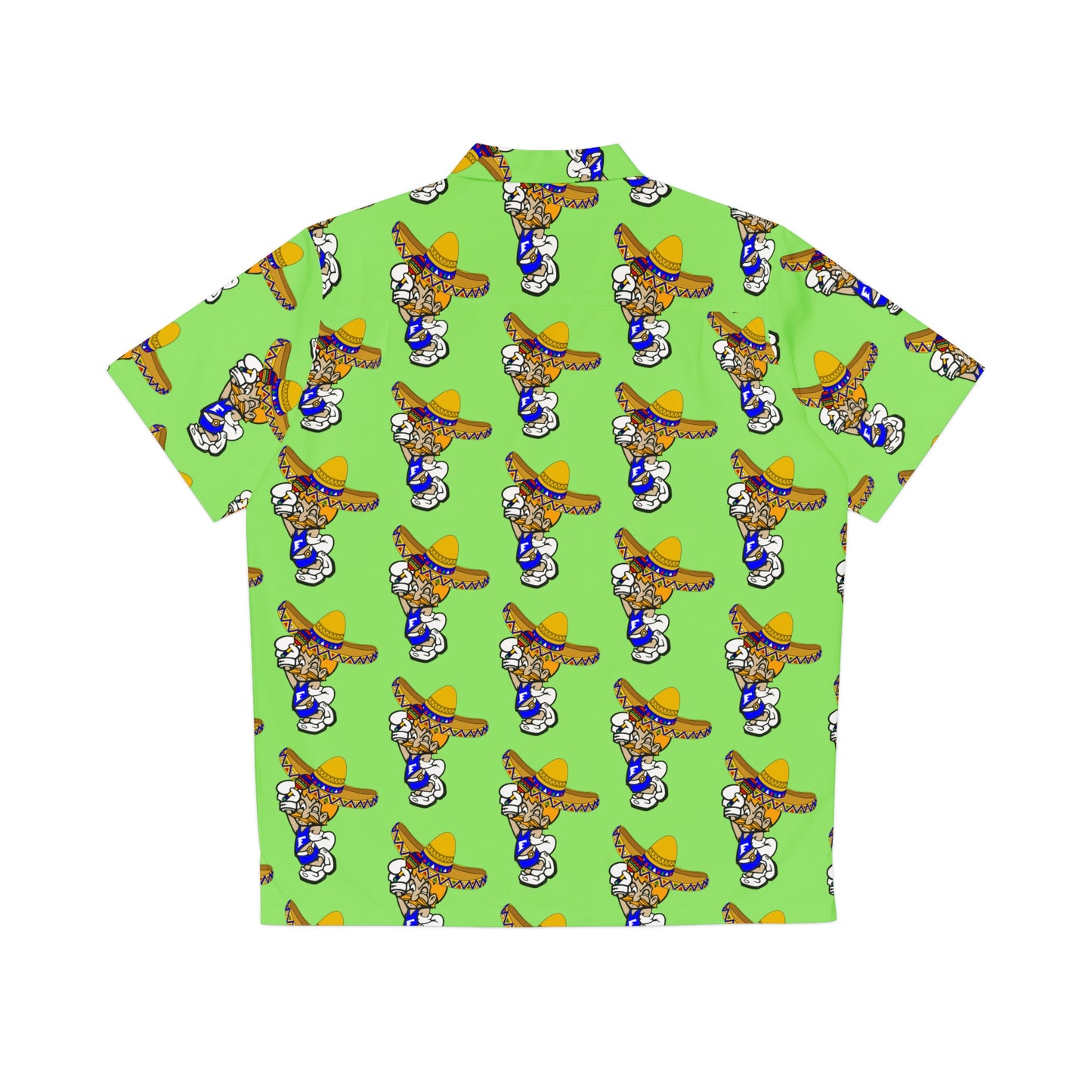 Freeburg Sombrero Midget Men's Hawaiian Shirt - Lime Green