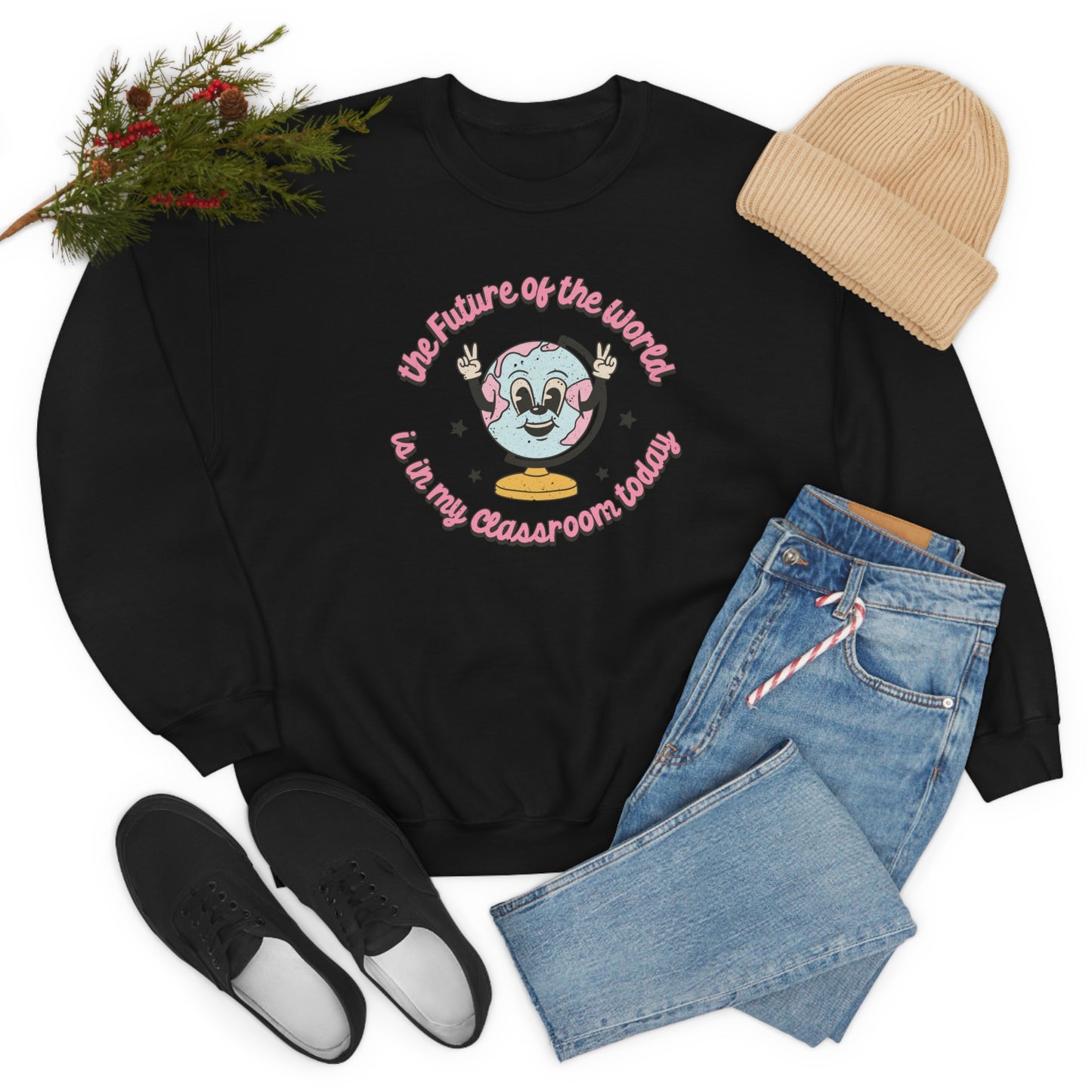 "The Future of the World is in My Classroom Today" - Unisex Heavy Blend™ Crewneck Sweatshirt