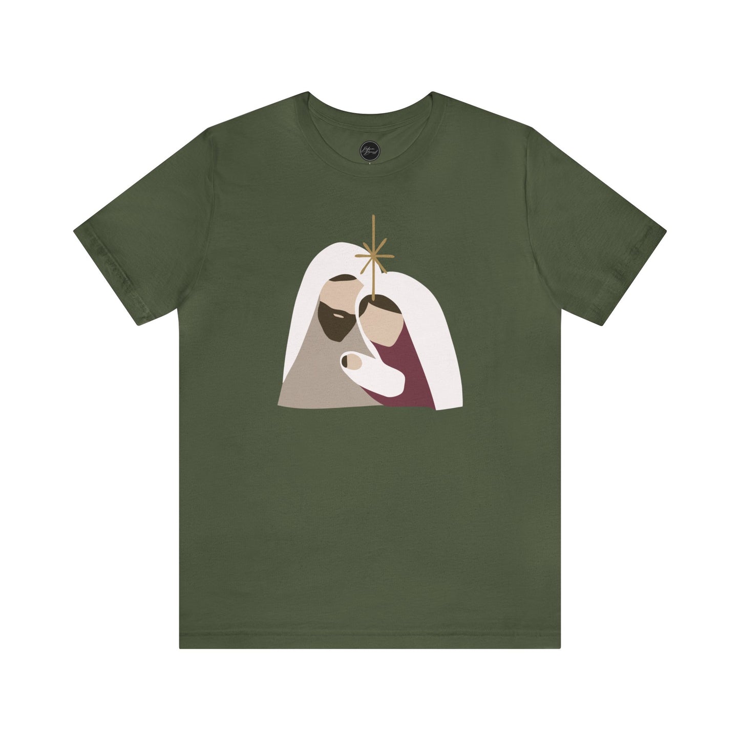 Holy Family Christmas Christian Bella Jersey Short Sleeve Tee (Unisex)