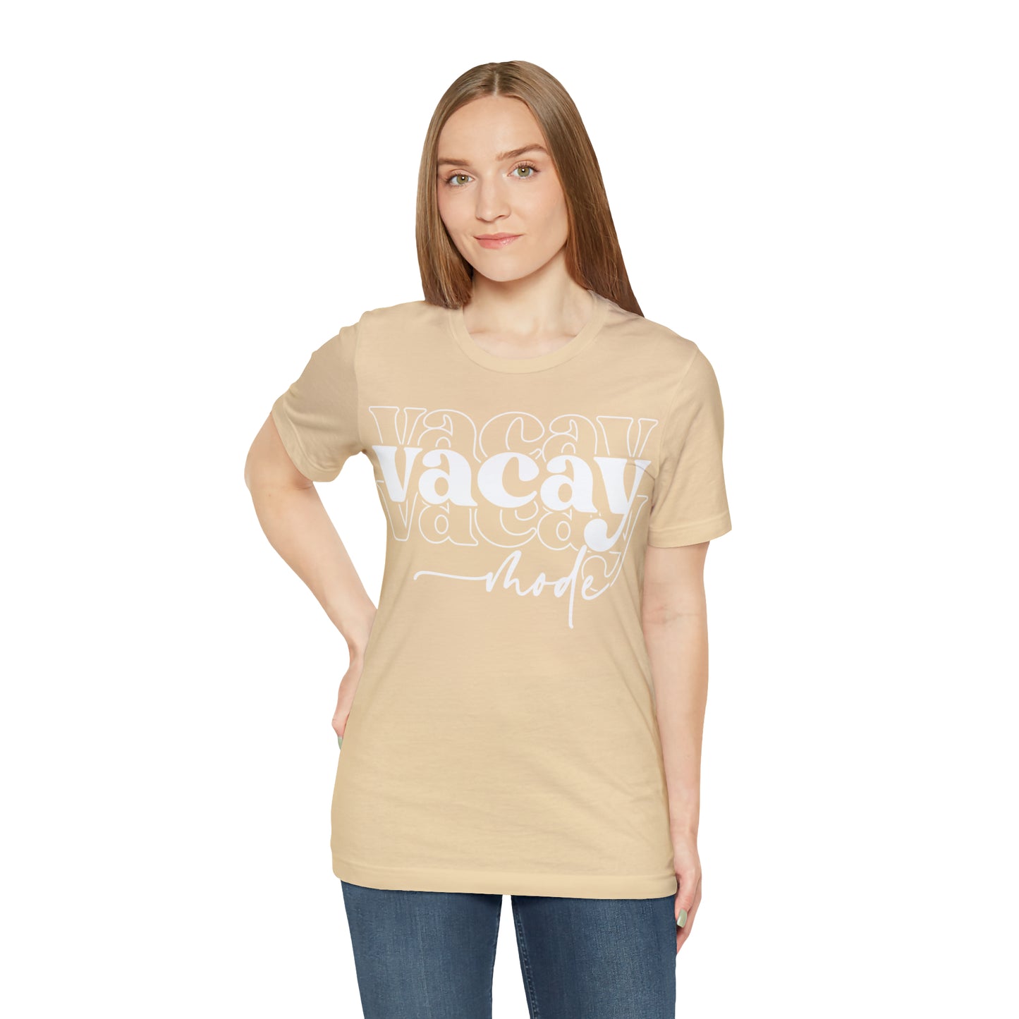 "Vacay Mode" Unisex Jersey Short Sleeve Tee