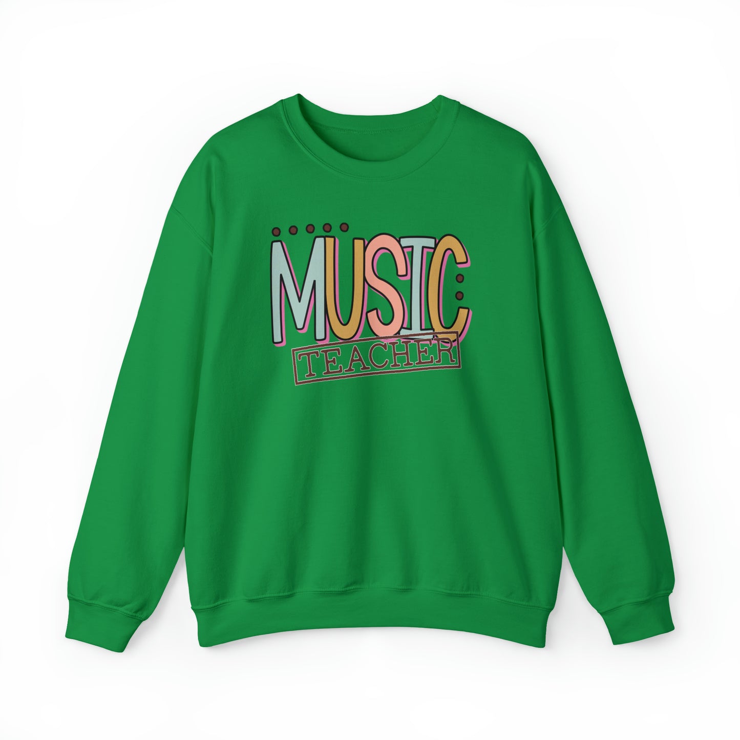 Vintage Multi-Colored Technology Teacher Lined Heavyweight Crewneck Sweatshirt