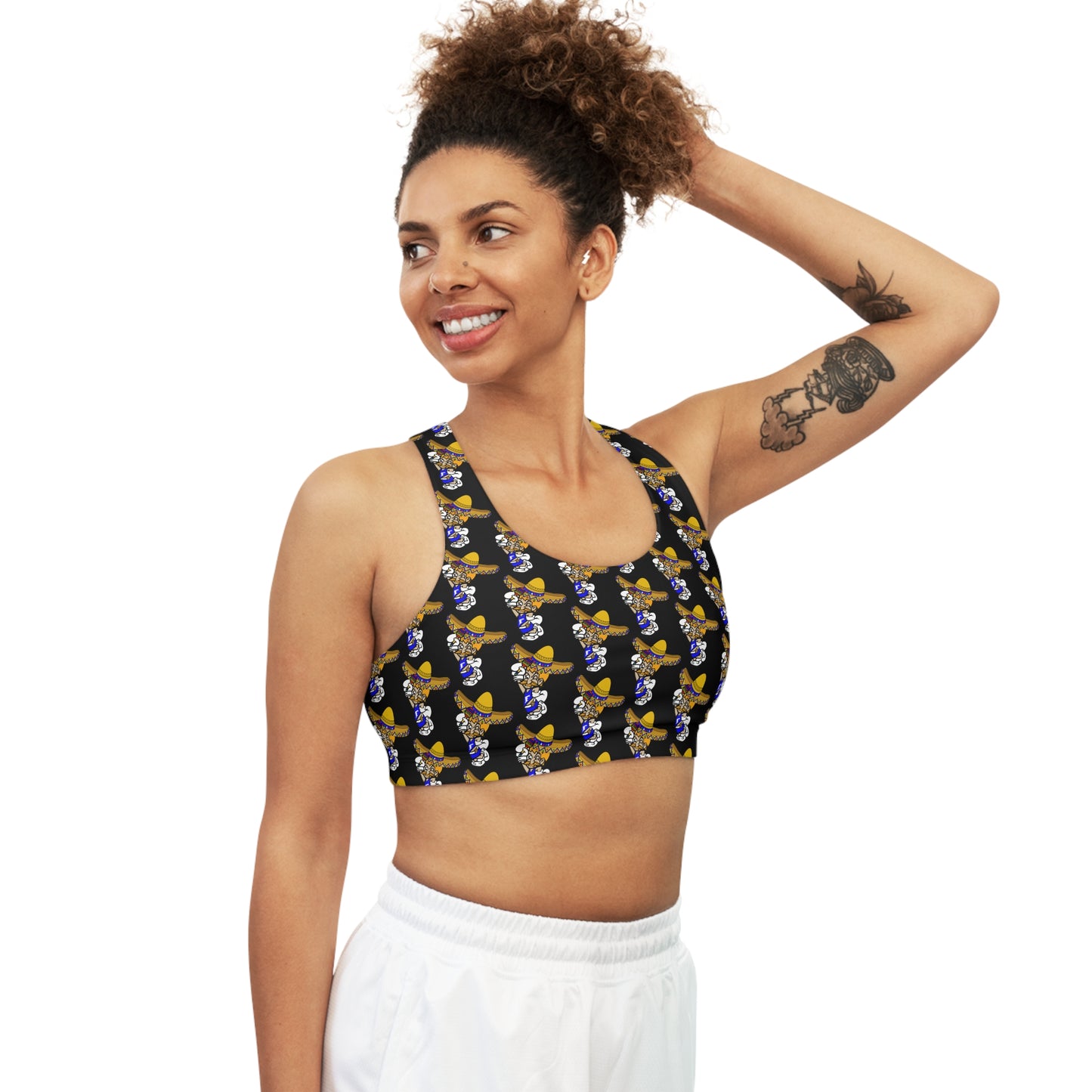 Sombrero Midget Seamless Sports Bra - Black
