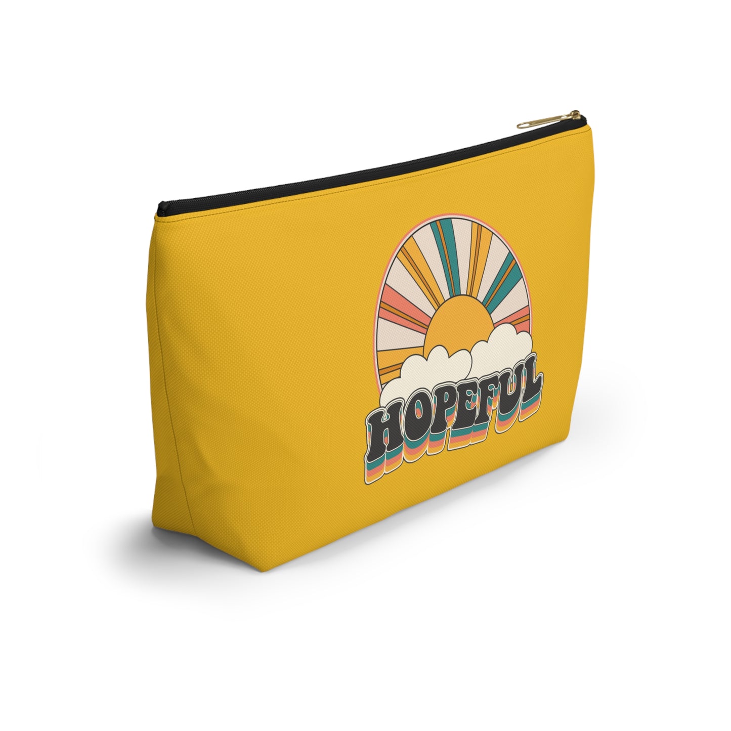 Christian Hopeful Rainbow Sunshine Print Design Accessory Pouch w T-bottom