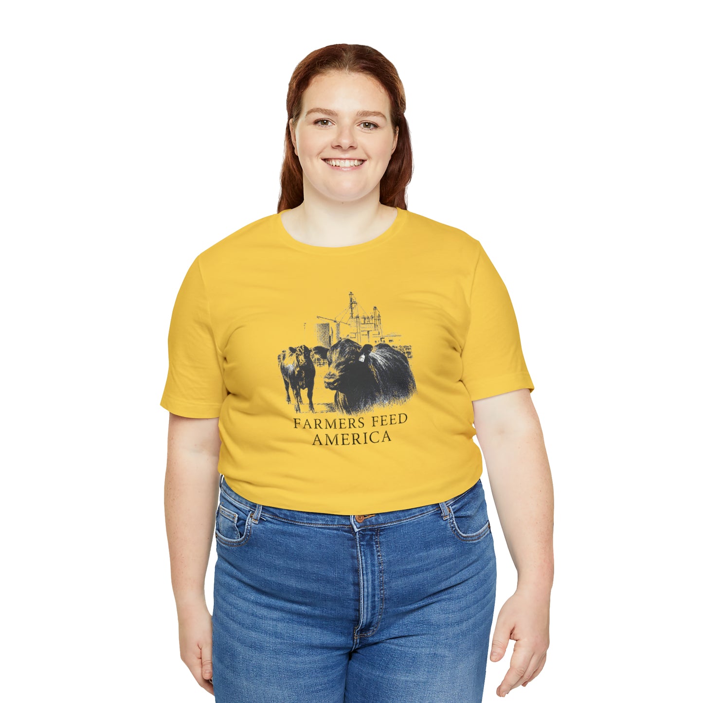 "Farmers Feed America" Unisex Jersey Short Sleeve Tee