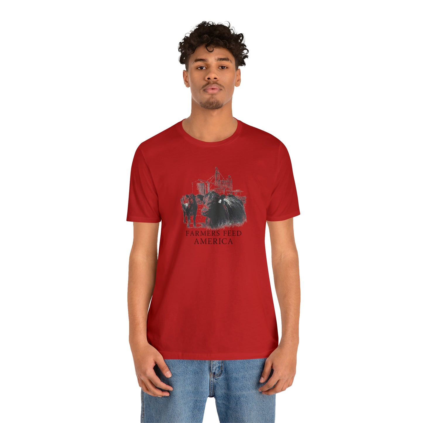"Farmers Feed America" Unisex Jersey Short Sleeve Tee