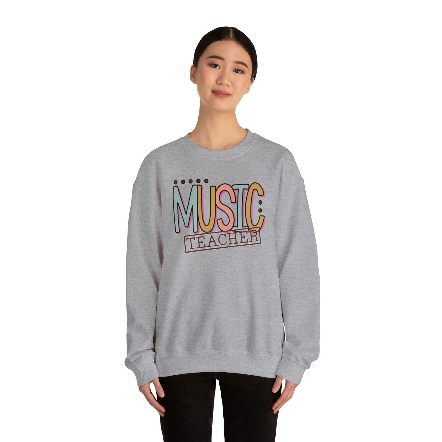 Vintage Multi-Colored Technology Teacher Lined Heavyweight Crewneck Sweatshirt