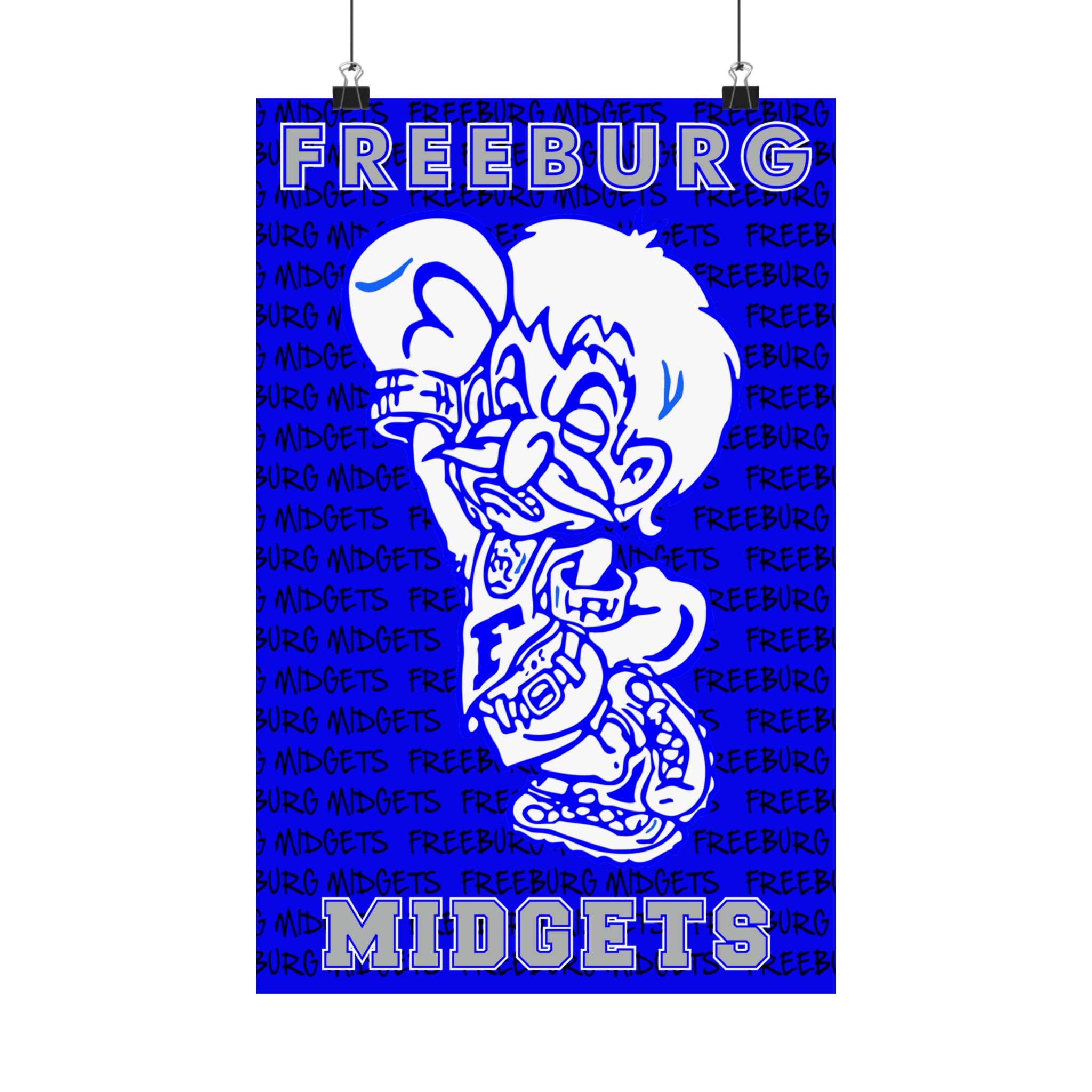 Freeburg Midgets Repetition Matte Vertical Posters bhavabrand