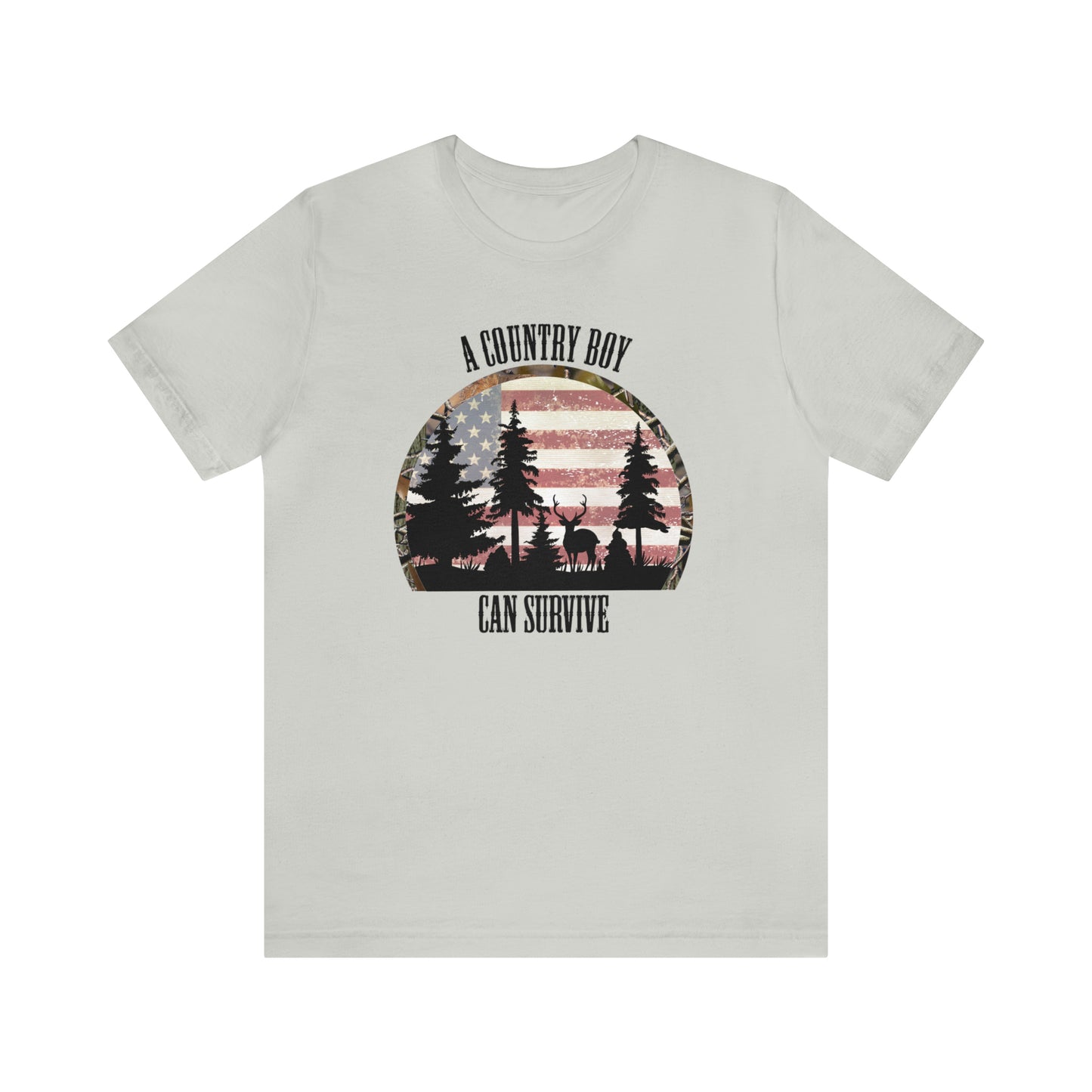 "A Country Boy Can Survive" Unisex Jersey Short Sleeve Tee
