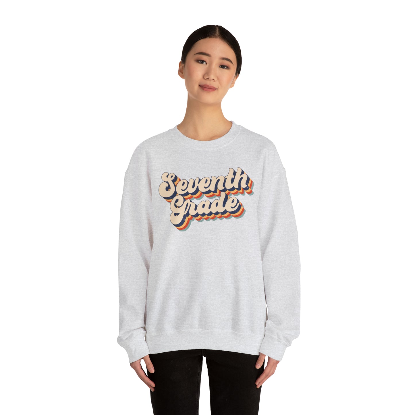Retro Seventh Grade Unisex Heavy Blend™ Crewneck Sweatshirt