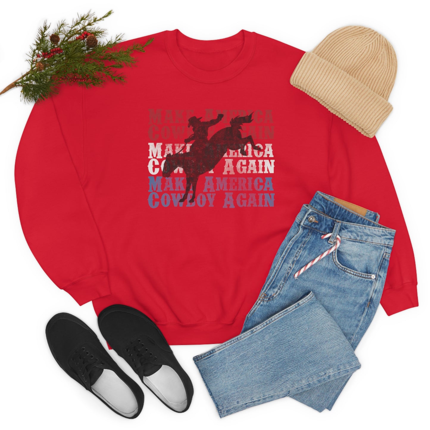 "Make America Cowboy Again" - Unisex Heavy Blend™ Crewneck Sweatshirt