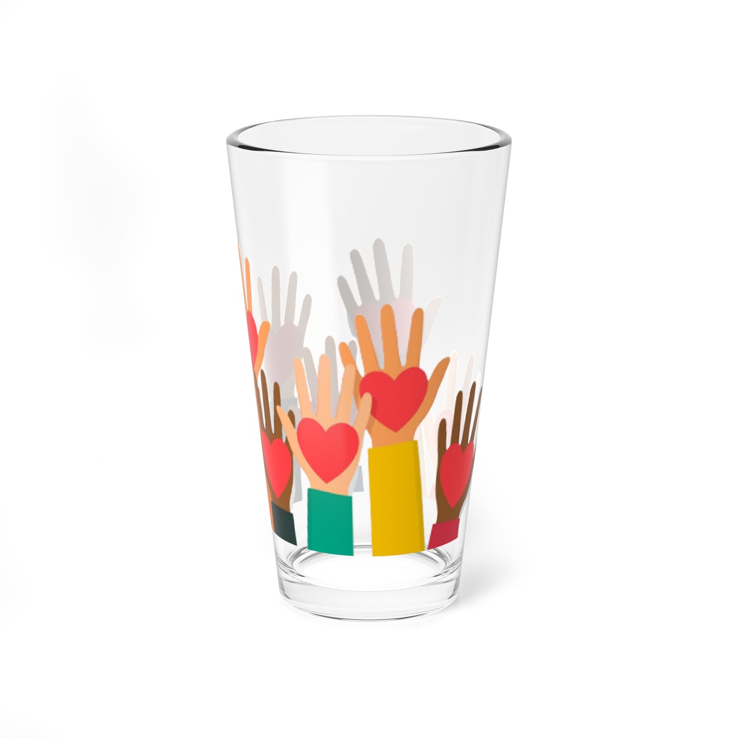 Hands Full of Love Mixing Glass, 16oz