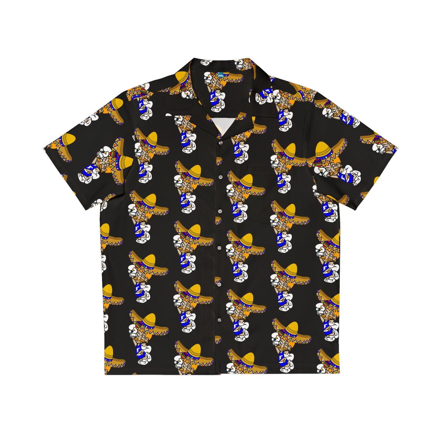 Freeburg Sombrero Midget Men's Hawaiian Shirt - Black