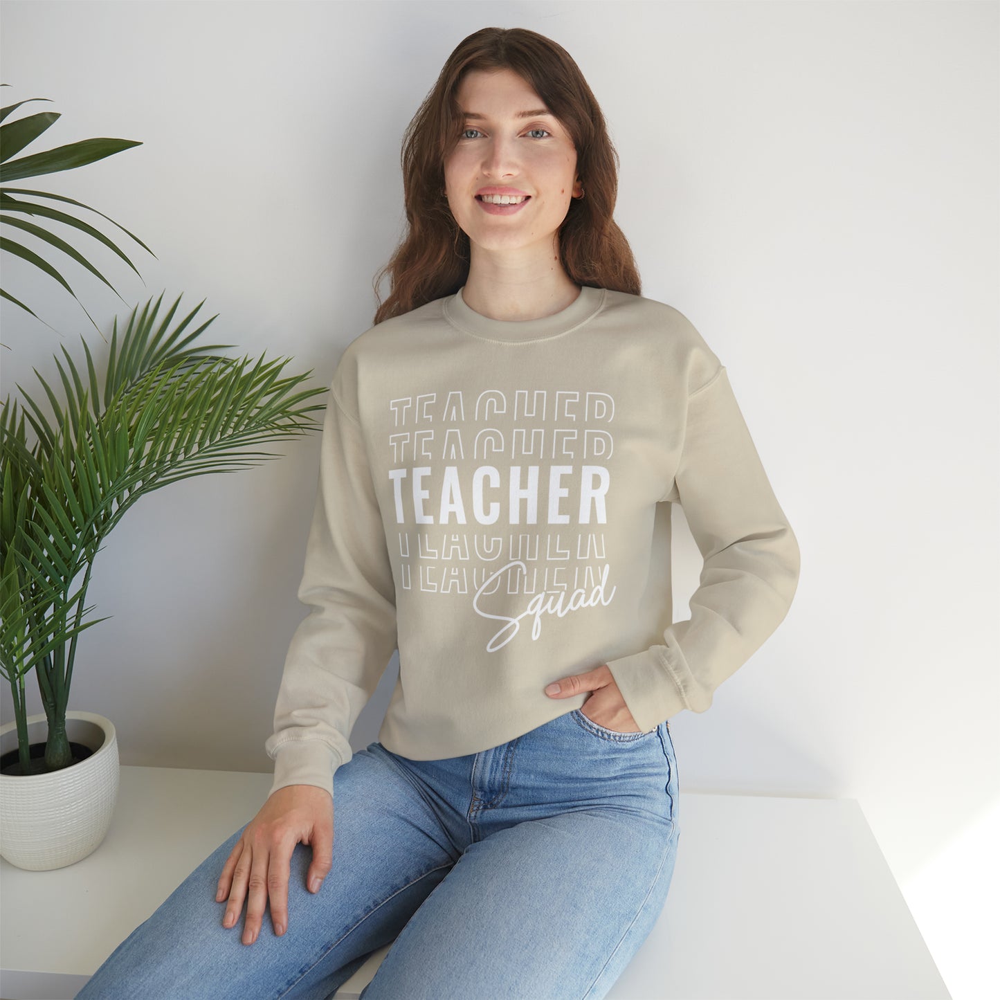 Teacher Squad Unisex Heavy Blend™ Crewneck Sweatshirt