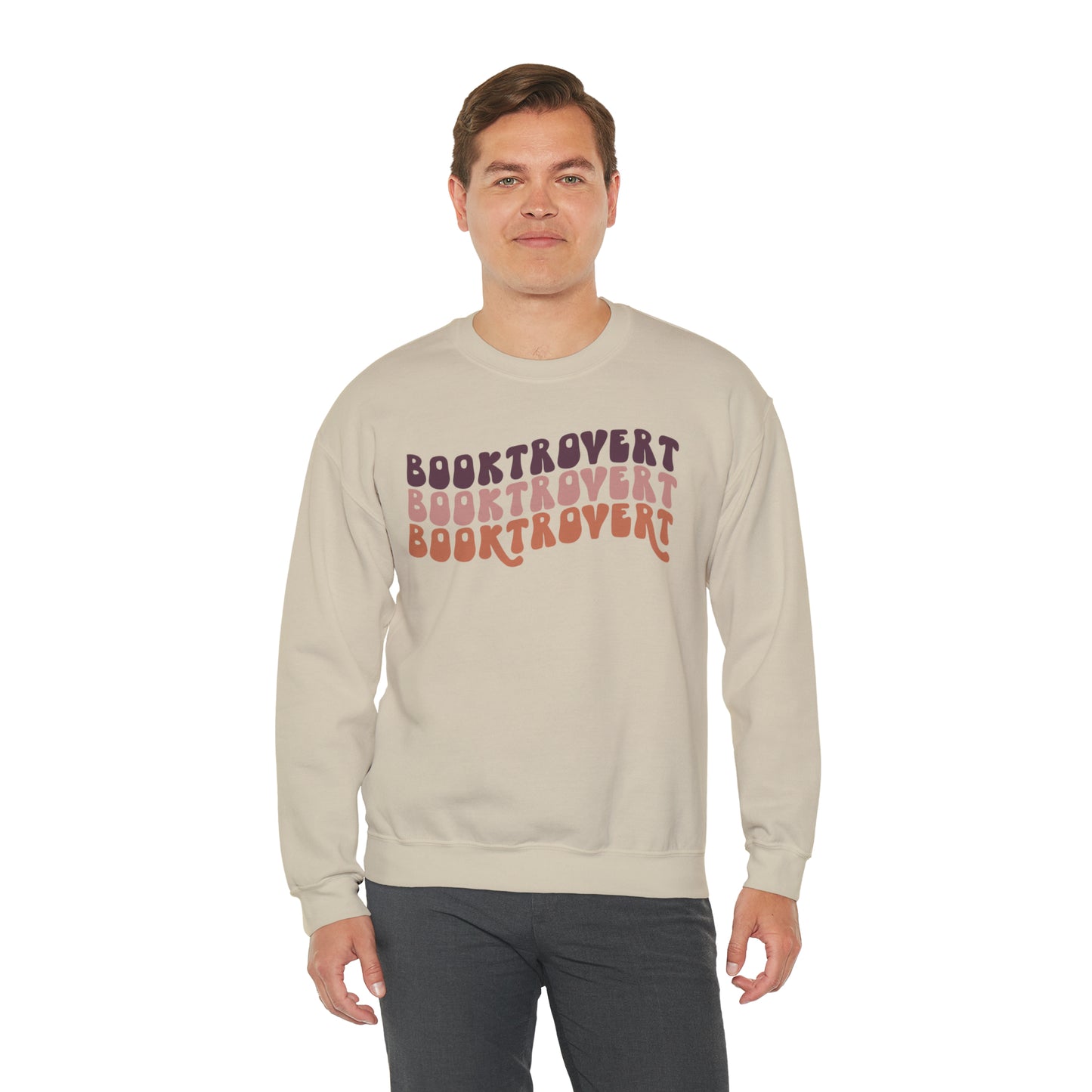 Warm Booktrovert Unisex Heavy Blend Crewneck Sweatshirt