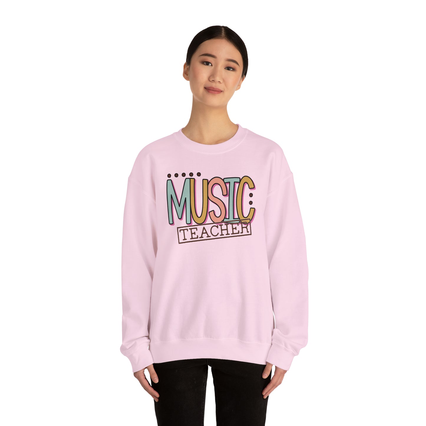 Vintage Multi-Colored Technology Teacher Lined Heavyweight Crewneck Sweatshirt
