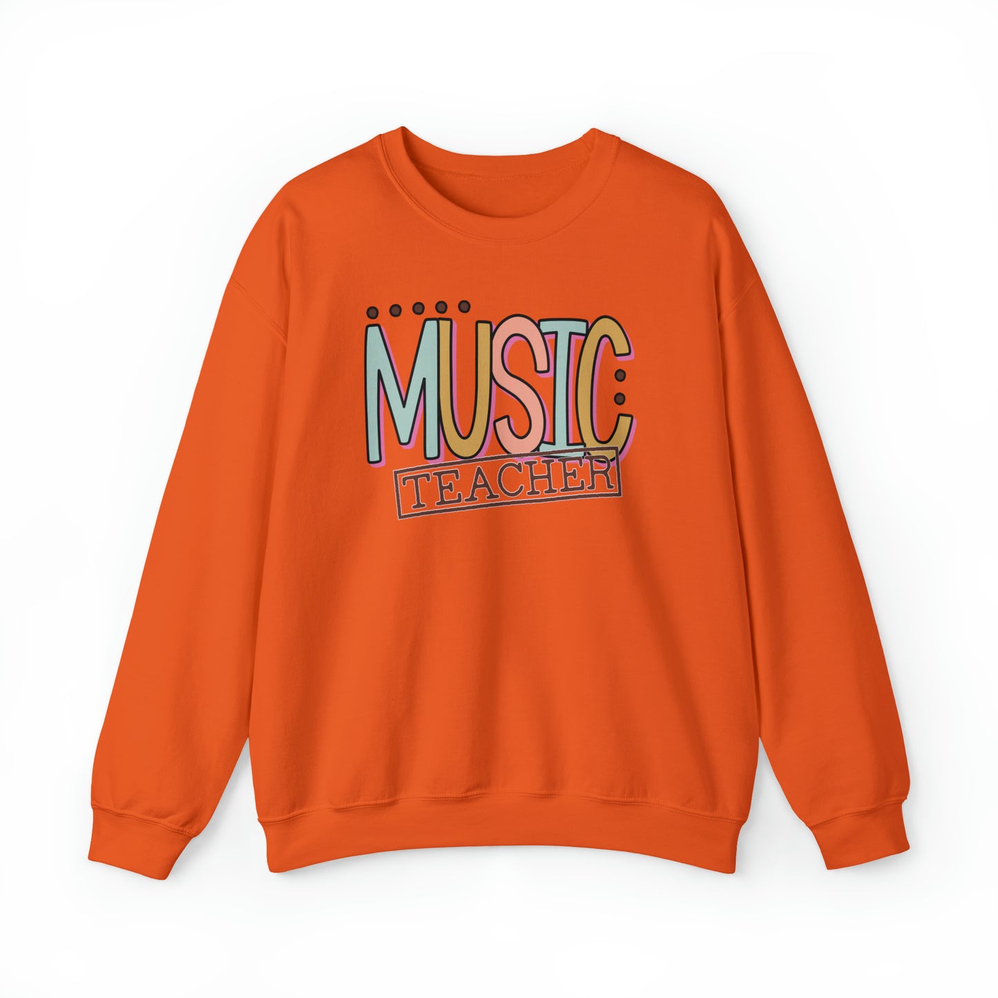 Vintage Multi-Colored Technology Teacher Lined Heavyweight Crewneck Sweatshirt