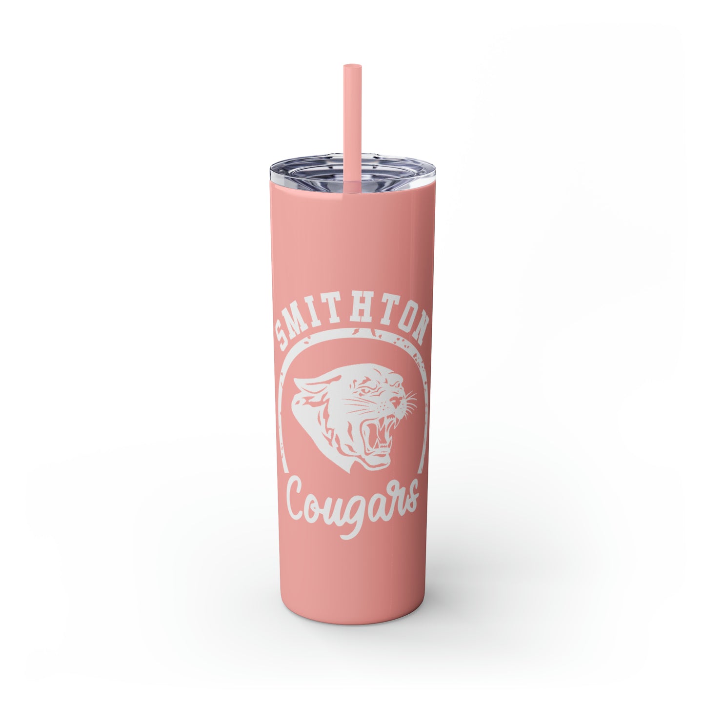 Smithton Cougars Skinny Tumbler with Straw, 20oz