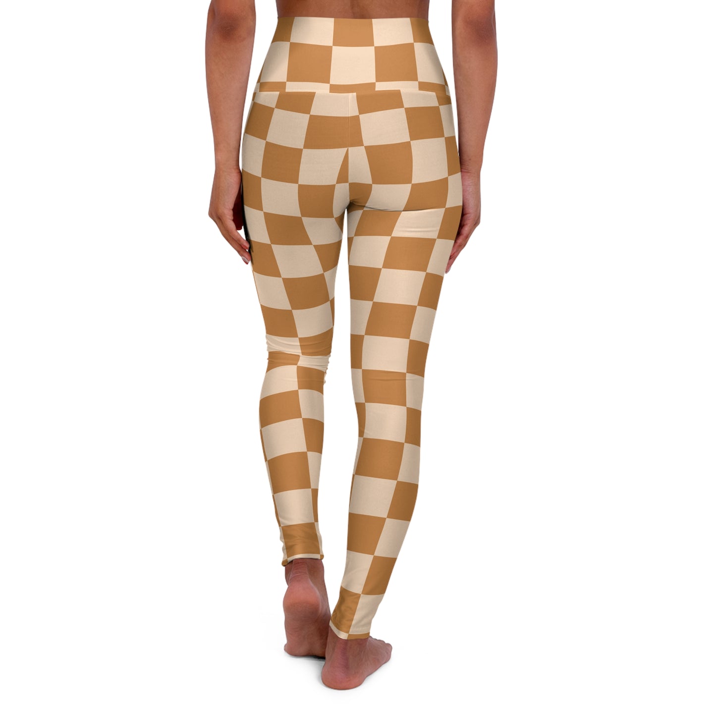 Retro Checkerboard High Waisted Yoga Leggings