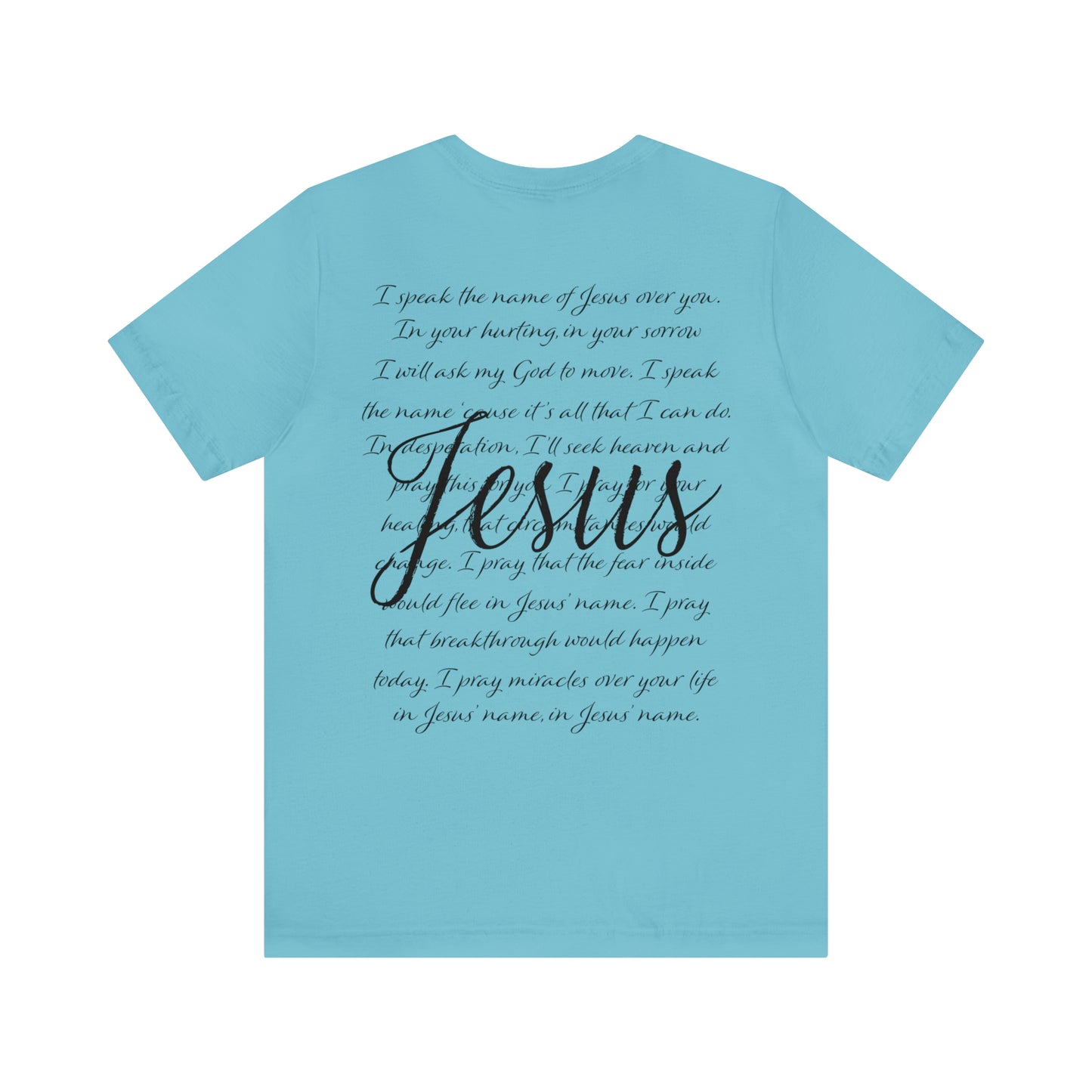 "Jesus Scripture" (Front and Back Design) Unisex Jersey Short Sleeve Tee