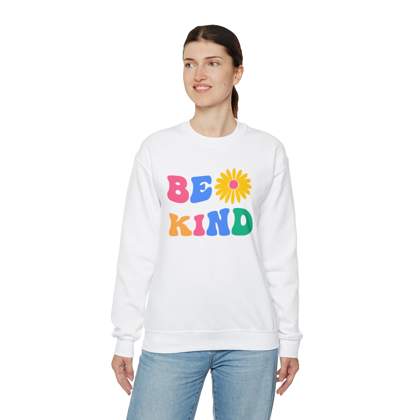 Be Kind Retro Warm Colored Unisex Heavy Blend™ Crewneck Sweatshirt