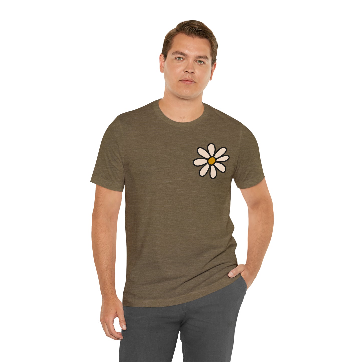 Distressed Daisy Love Like Jesus - Front and Back Design - T-Shirt
