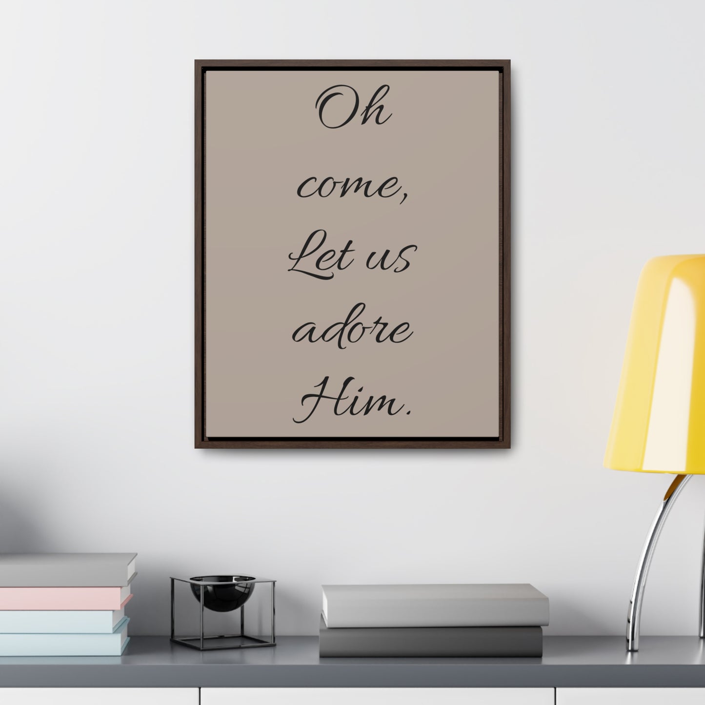 Oh Come Let Us Adore Him Gallery Canvas Wraps, Vertical Frame