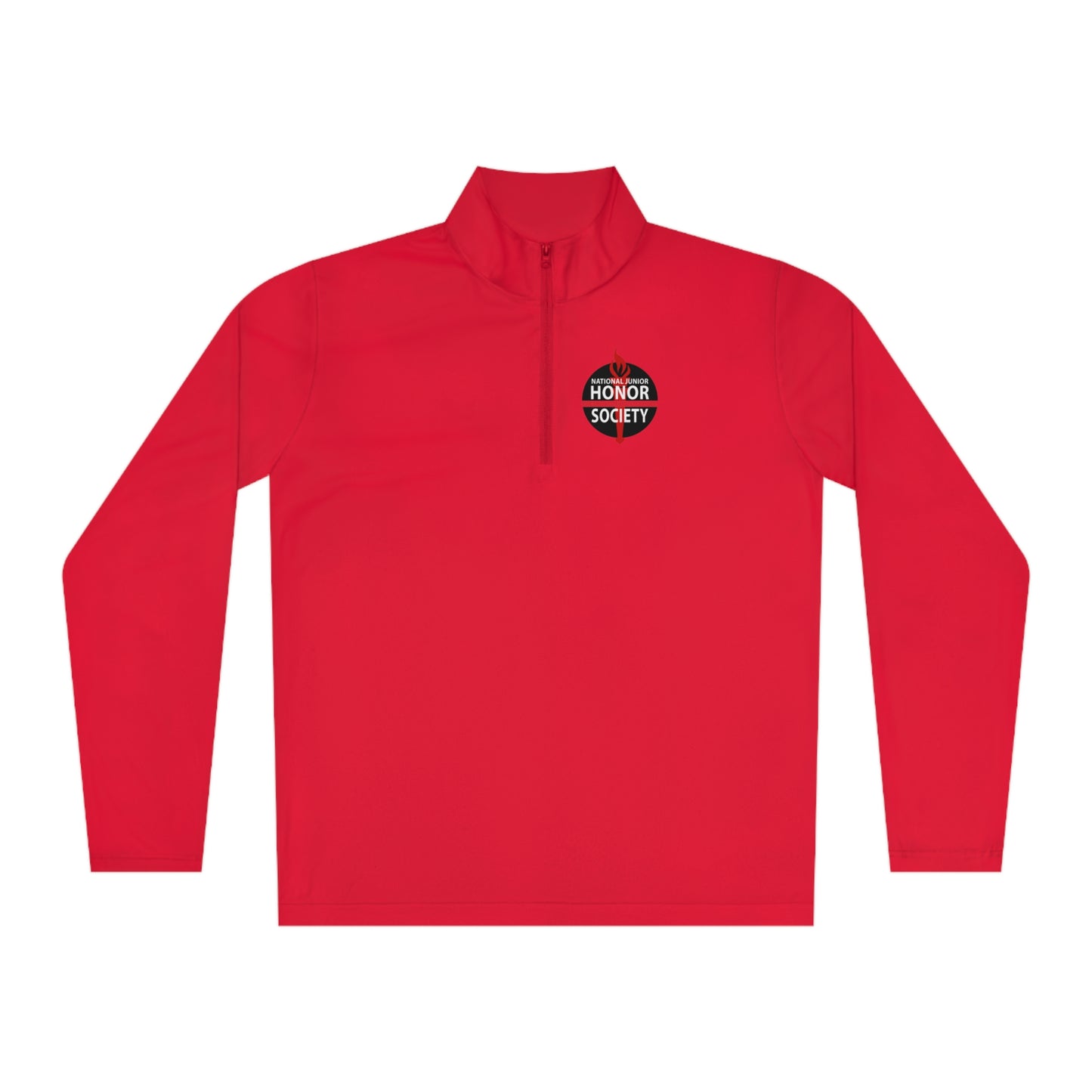 Freeburg Middle School NJHS Black and Red Design Unisex Quarter-Zip Pullover