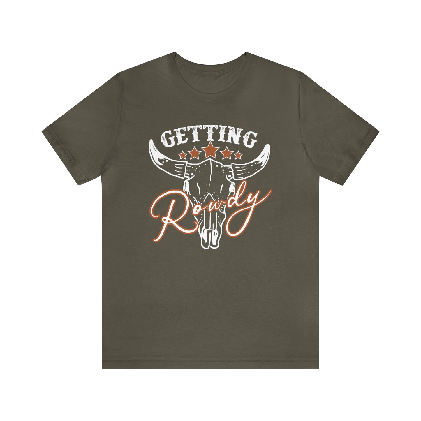 Vintage Getting Rowdy Party/ Bridesmaid/ Groomsman T-Shirt - White Ink