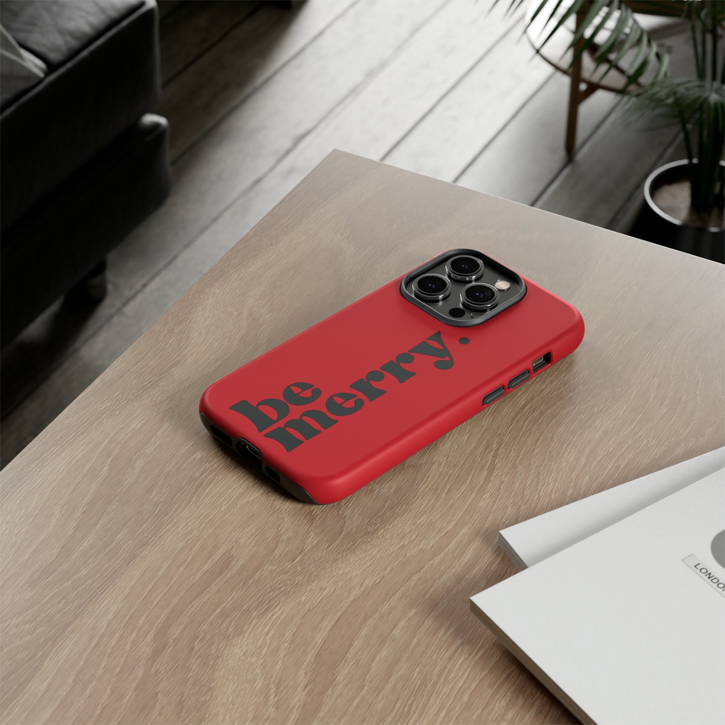 be merry Christmas/ Holiday Apple iPhone Tough Cases
