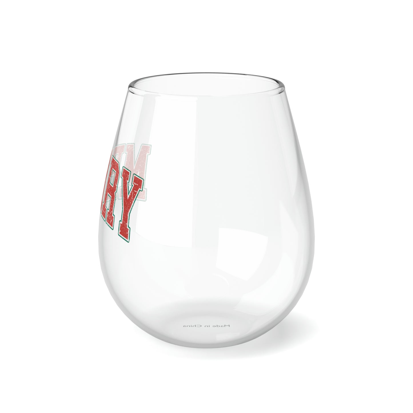 Merry Stemless Wine Glass 11.75oz