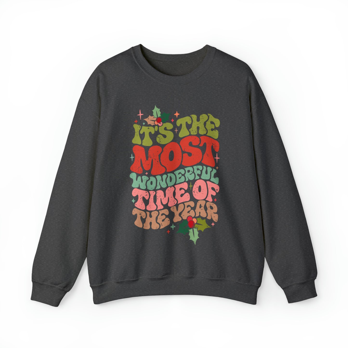 Retro It's the Most Wonderful Time of the Year Unisex Heavy Blend™ Crewneck Sweatshirt