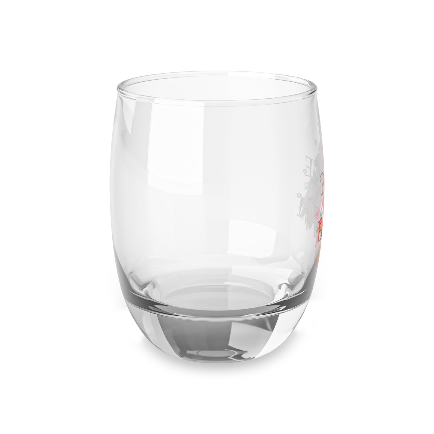 Peace on Earth Pink Christmas Tree Whiskey Glass