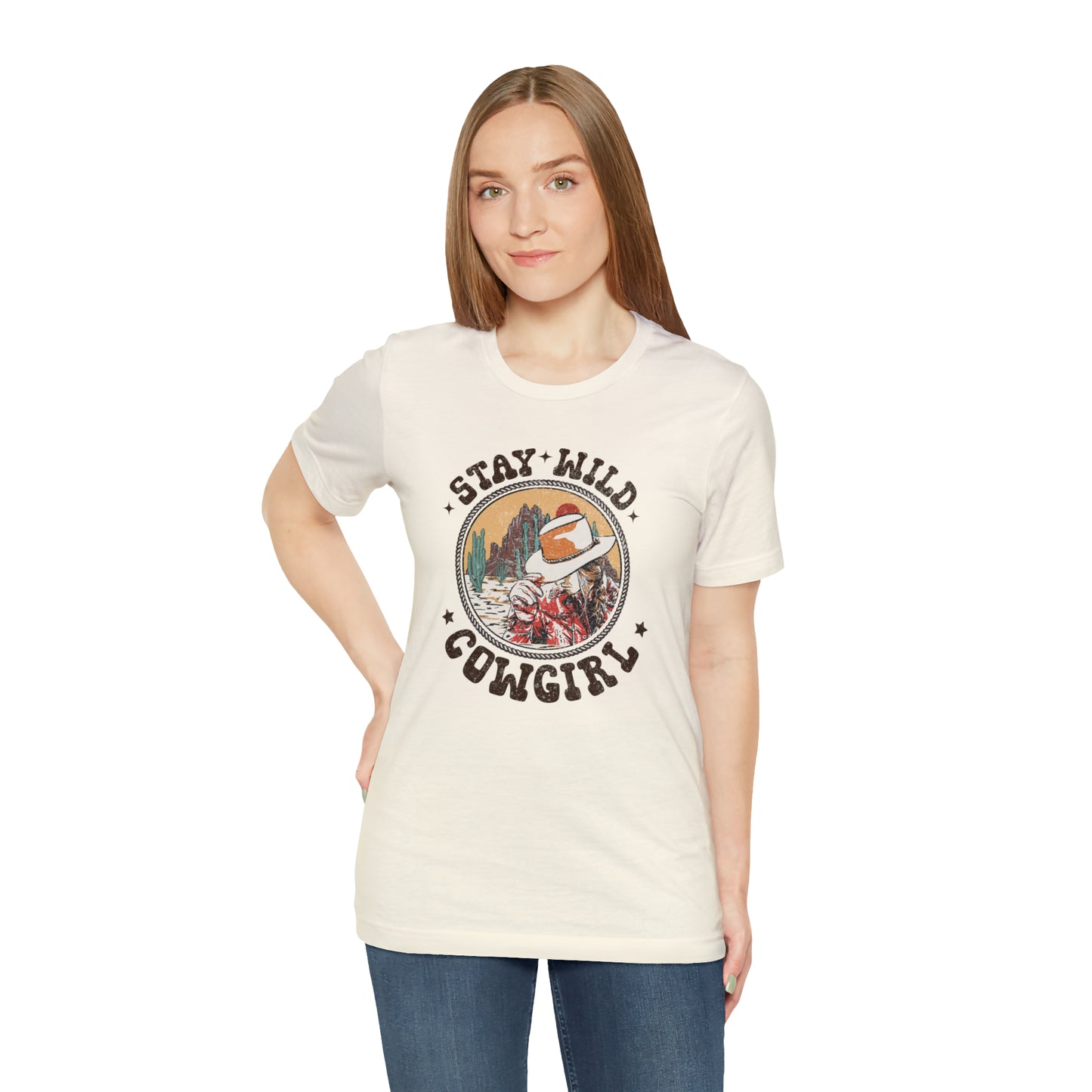 "Stay Wild Cowgirl" Unisex Jersey Short Sleeve Tee