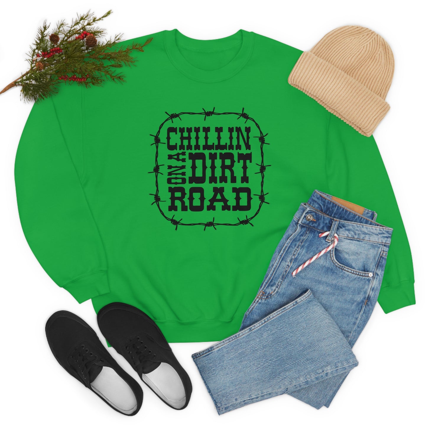 "Chillin' on a Dirt Road" - Unisex Heavy Blend™ Crewneck Sweatshirt