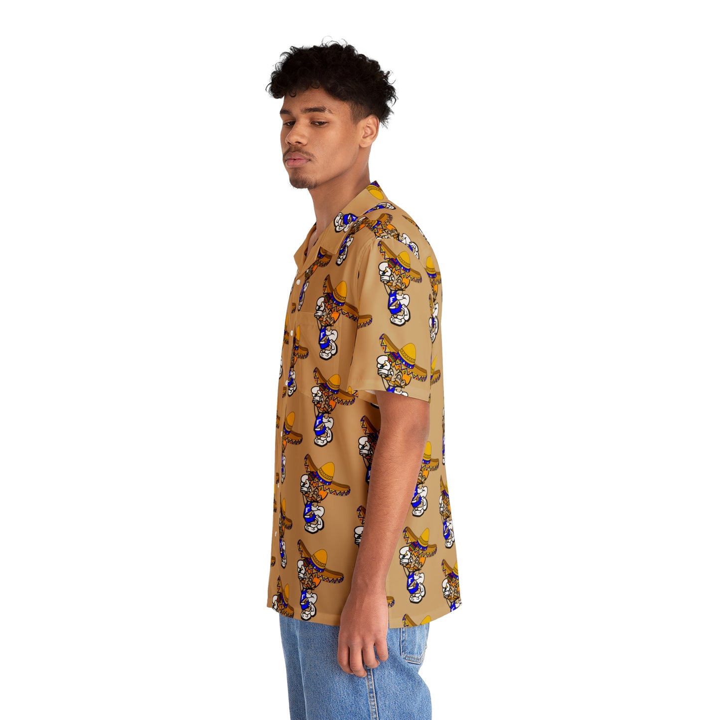 Freeburg Sombrero Midget Men's Hawaiian Shirt - Tan