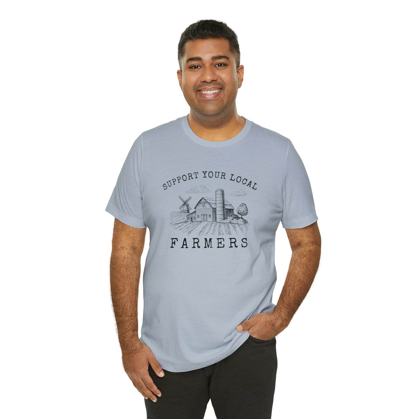 "Support Your Local Farmers Wide Scene" Unisex Jersey Short Sleeve Tee