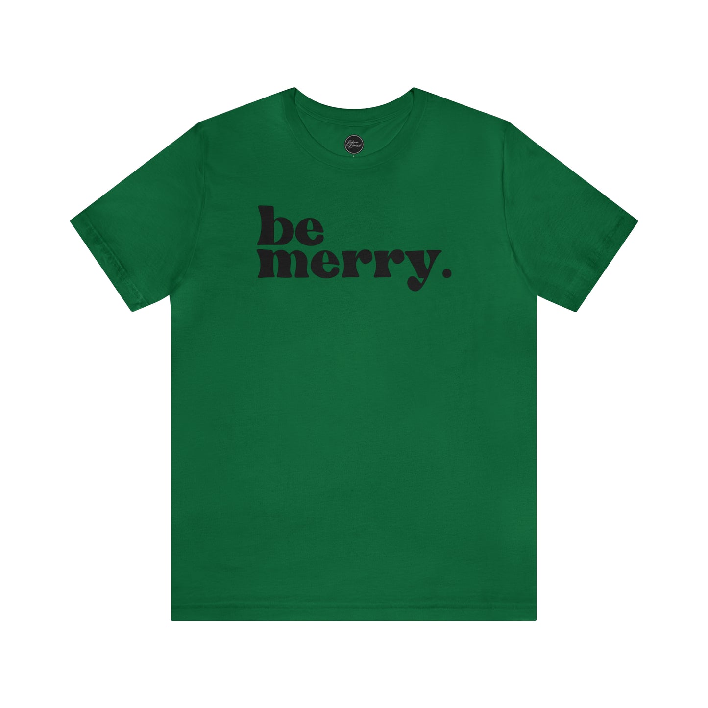 Be Merry Christmas/ Holiday Bella Jersey Short Sleeve Tee (Unisex)