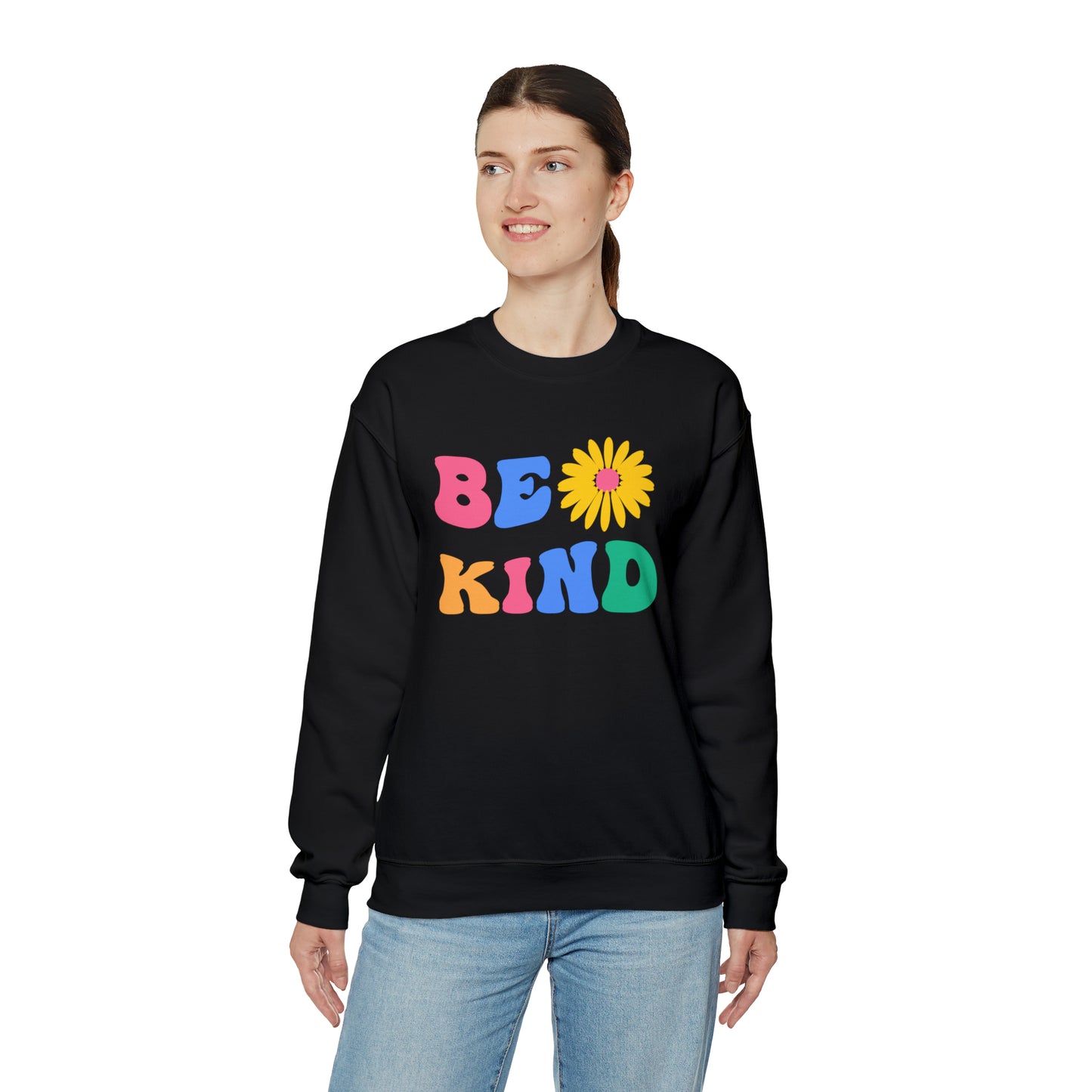Be Kind Retro Warm Colored Unisex Heavy Blend™ Crewneck Sweatshirt