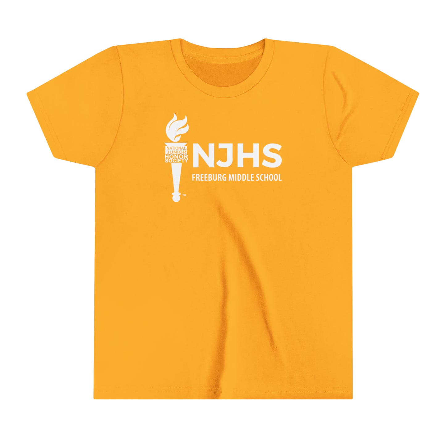 YOUTH - NJHS National Junior Honor Society White Print Youth Short Sleeve Tee