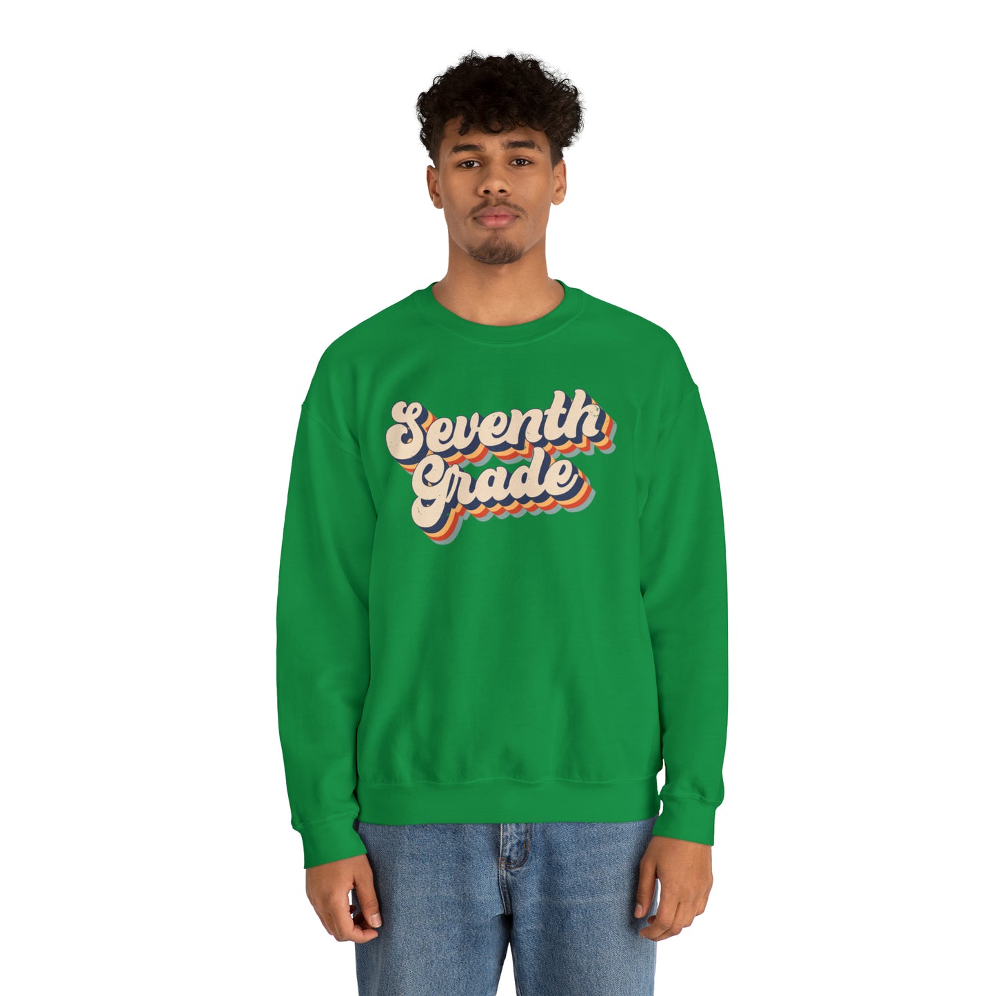 Retro Seventh Grade Unisex Heavy Blend™ Crewneck Sweatshirt