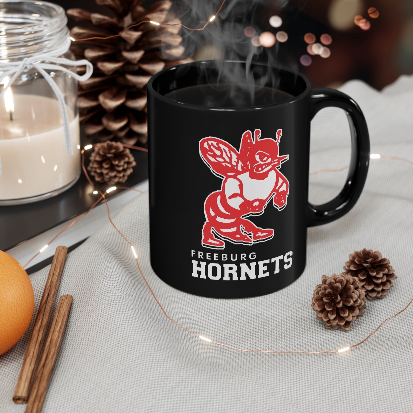 Freeburg Hornets 11oz Black Mug