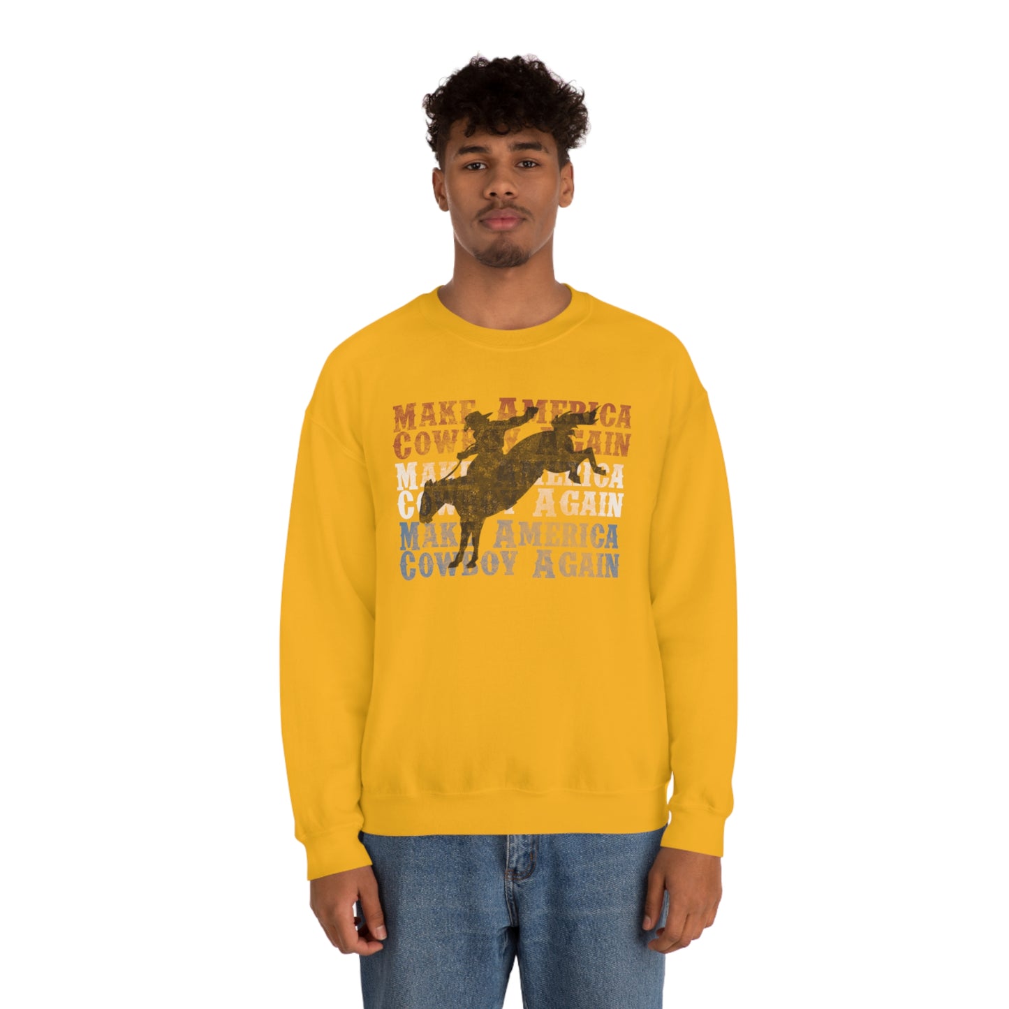 "Make America Cowboy Again" - Unisex Heavy Blend™ Crewneck Sweatshirt
