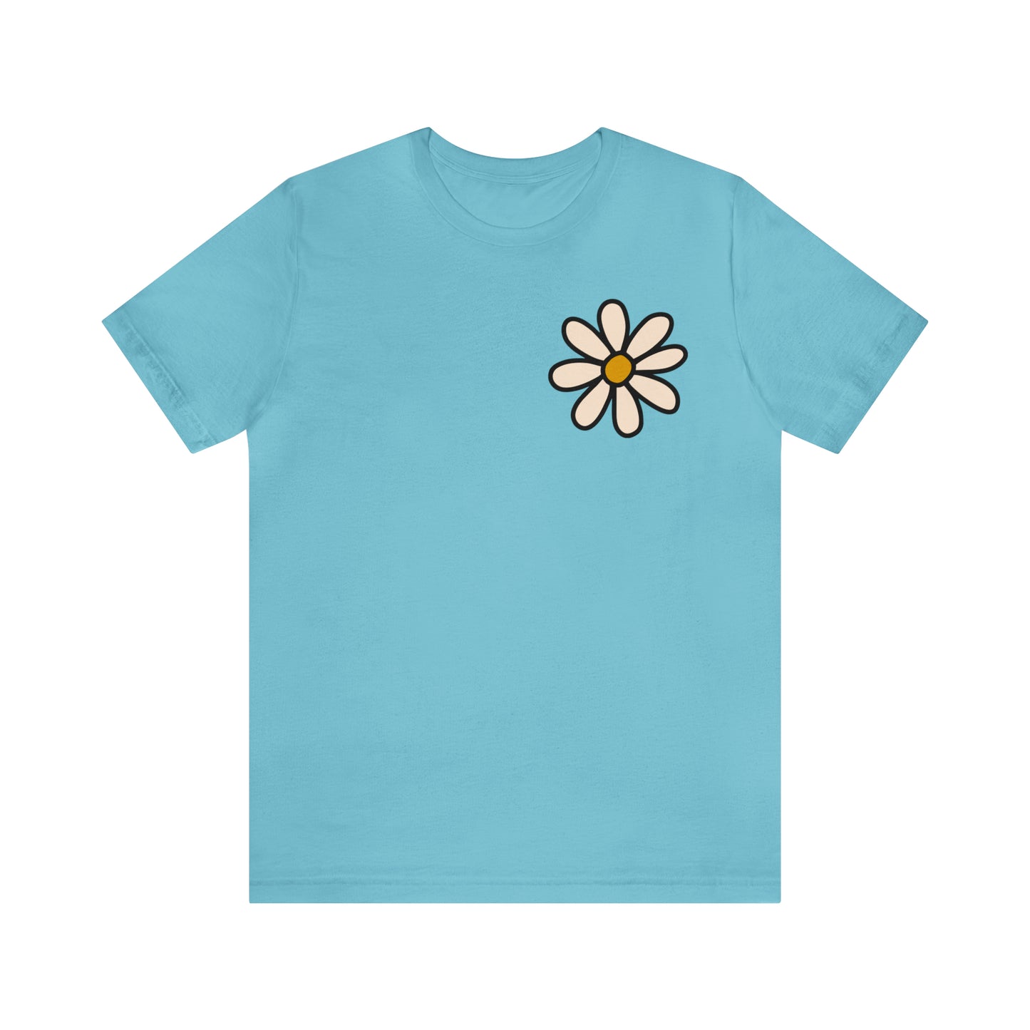 Distressed Daisy Love Like Jesus - Front and Back Design - T-Shirt
