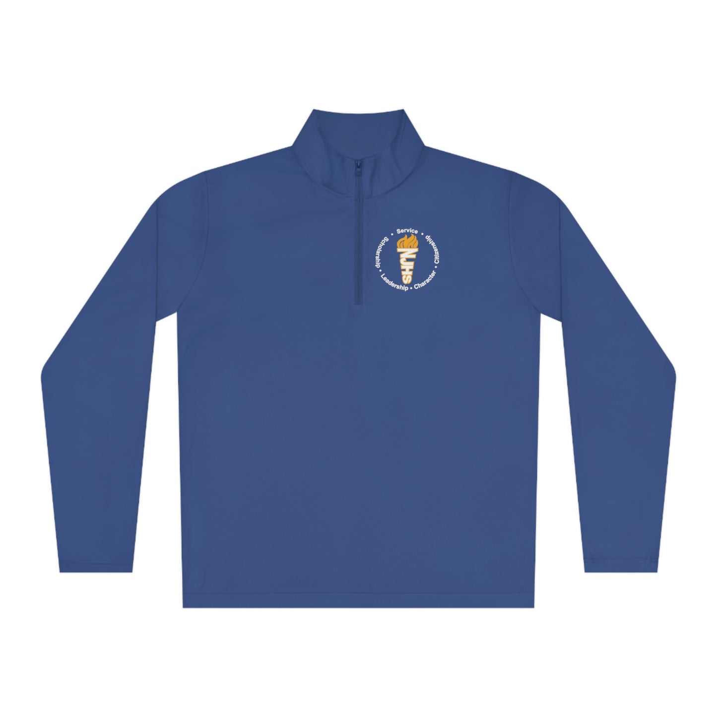 Freeburg Middle School NJHS Character Circular Torch Unisex Quarter-Zip Pullover