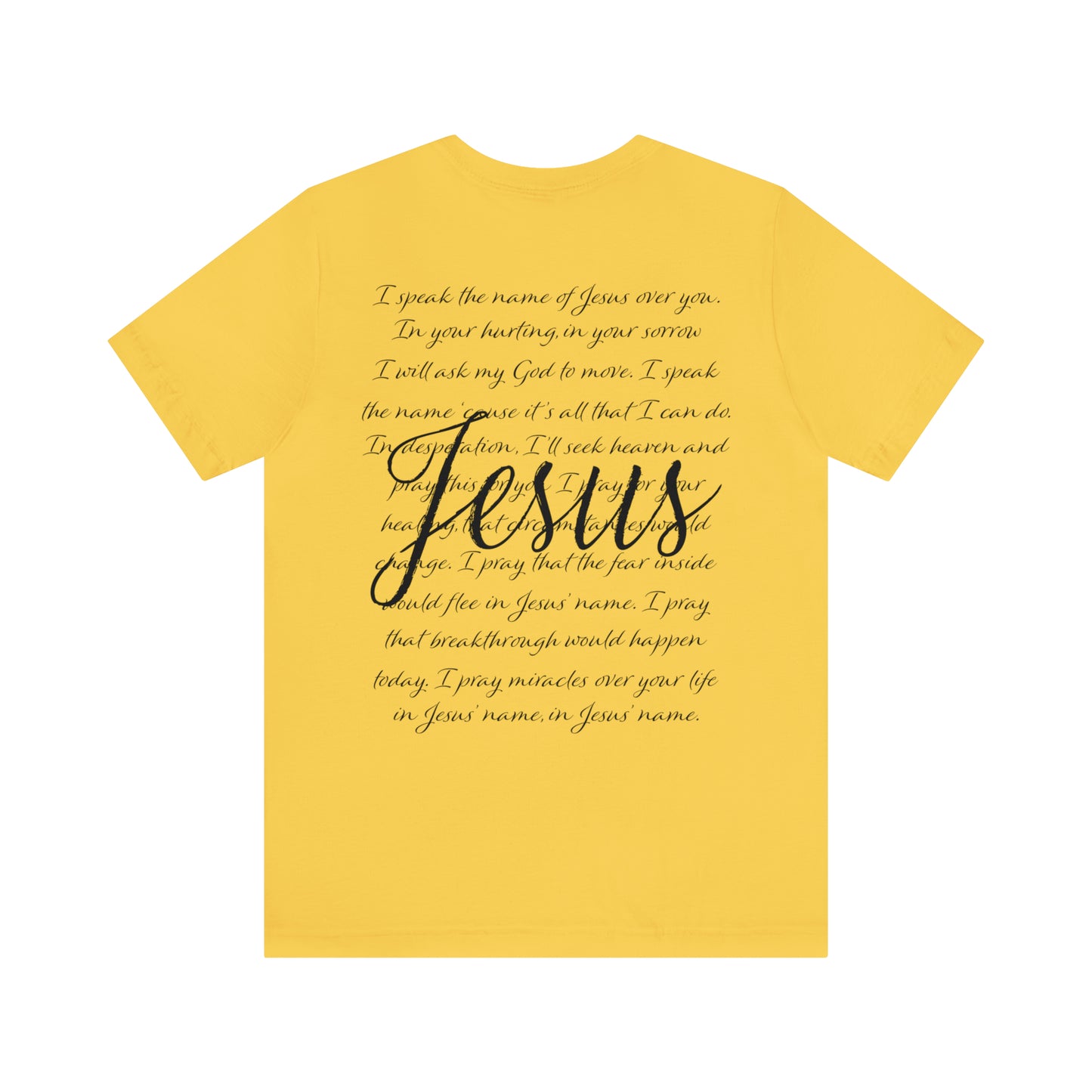 "Jesus Scripture" (Front and Back Design) Unisex Jersey Short Sleeve Tee