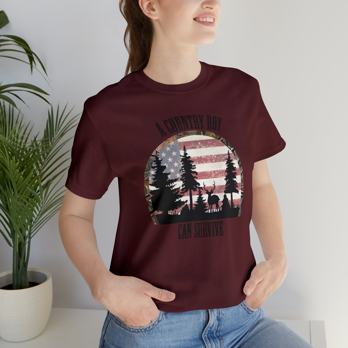 "A Country Boy Can Survive" Unisex Jersey Short Sleeve Tee