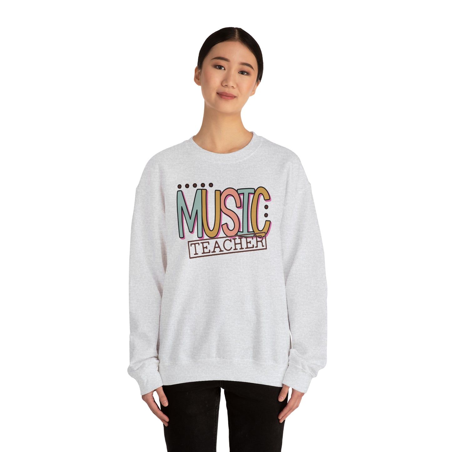 Vintage Multi-Colored Technology Teacher Lined Heavyweight Crewneck Sweatshirt
