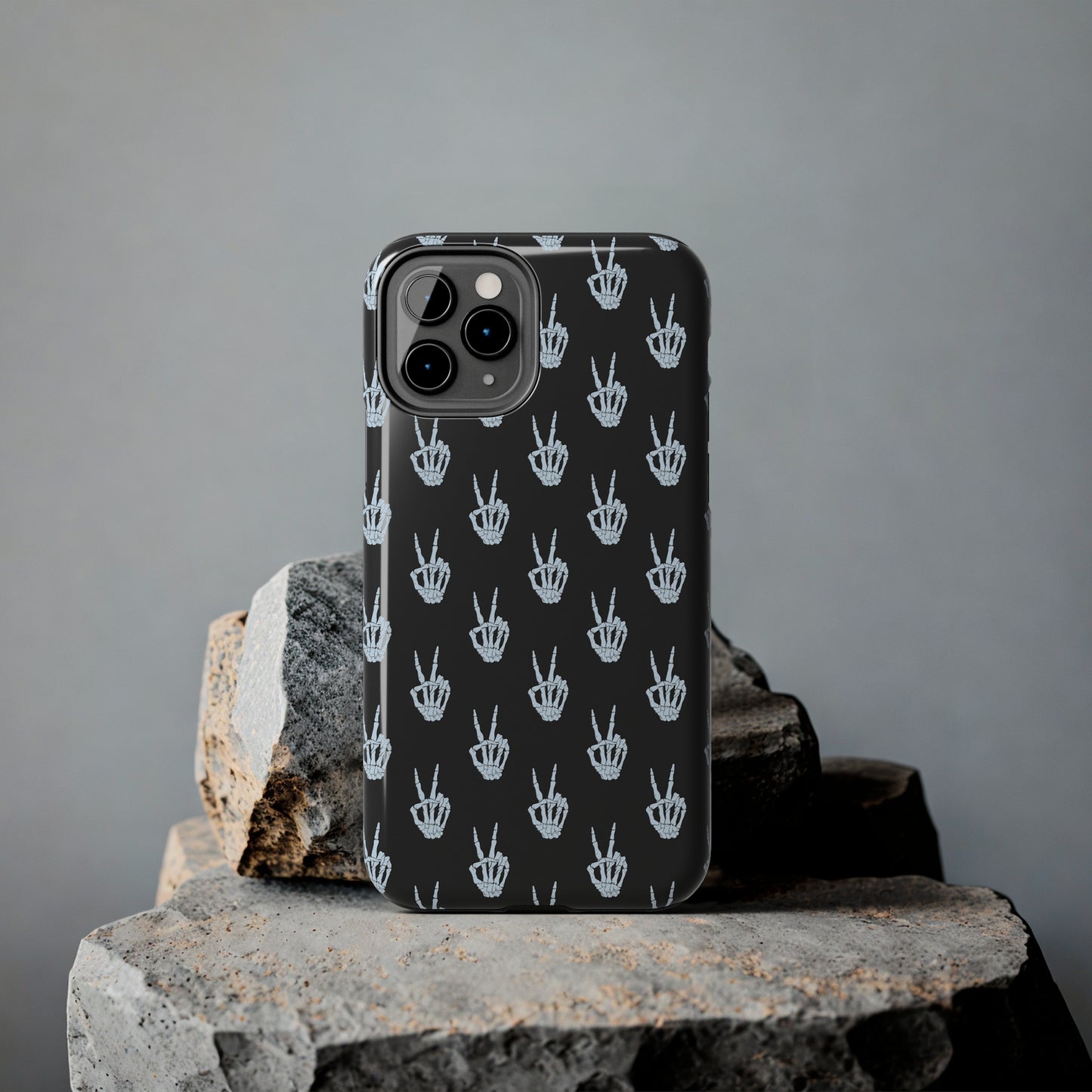 Skeleton Hand Peace Sign Tough Phone Cases