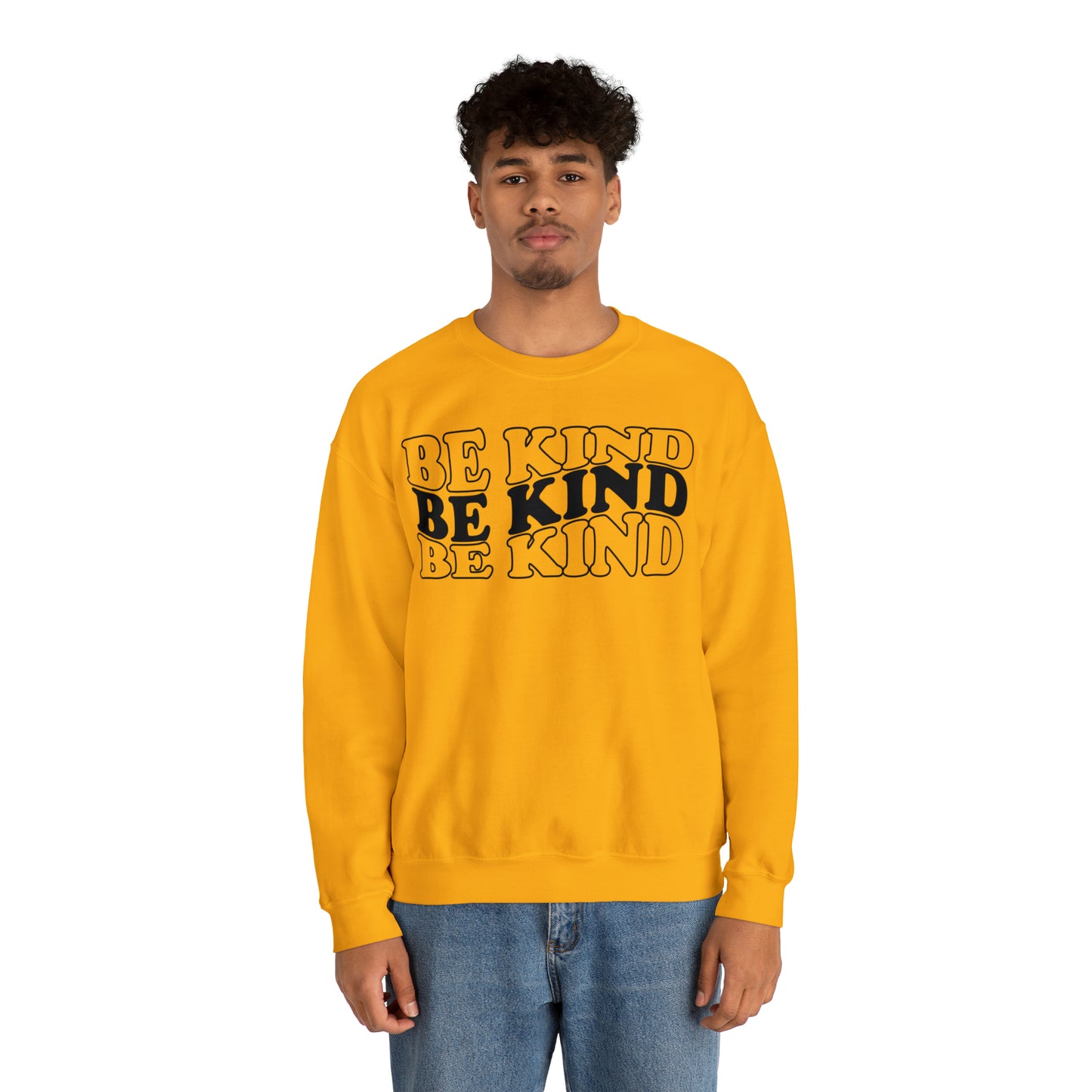 Be Kind Black Logo Unisex Heavy Blend™ Crewneck Sweatshirt