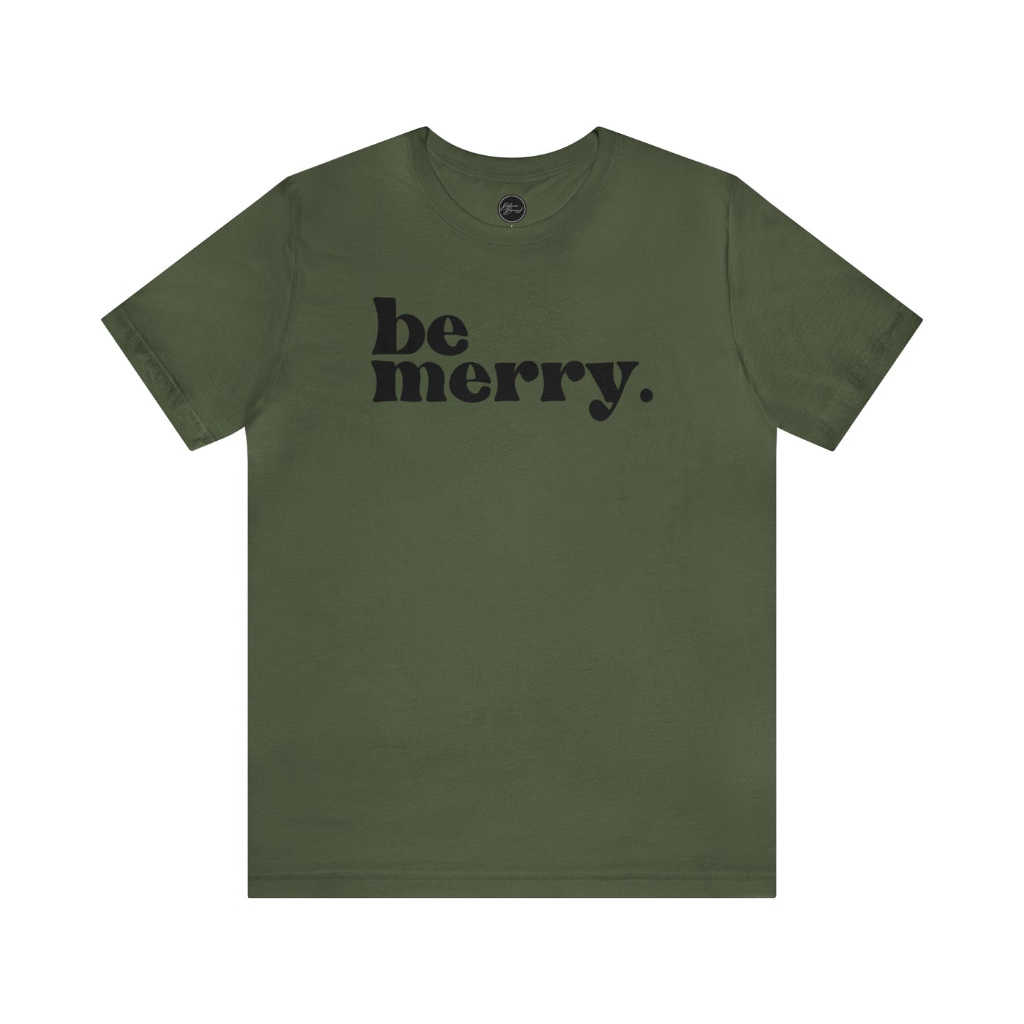 Be Merry Christmas/ Holiday Bella Jersey Short Sleeve Tee (Unisex)